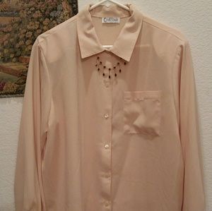 Cream-colored Button down Blouse